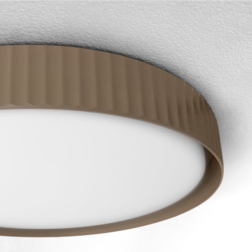 Brilagi - LUCIA LED Dimmable Ceiling Light LED/48W/230V 3000-6500K Ø41 cm Brown + Remote Control