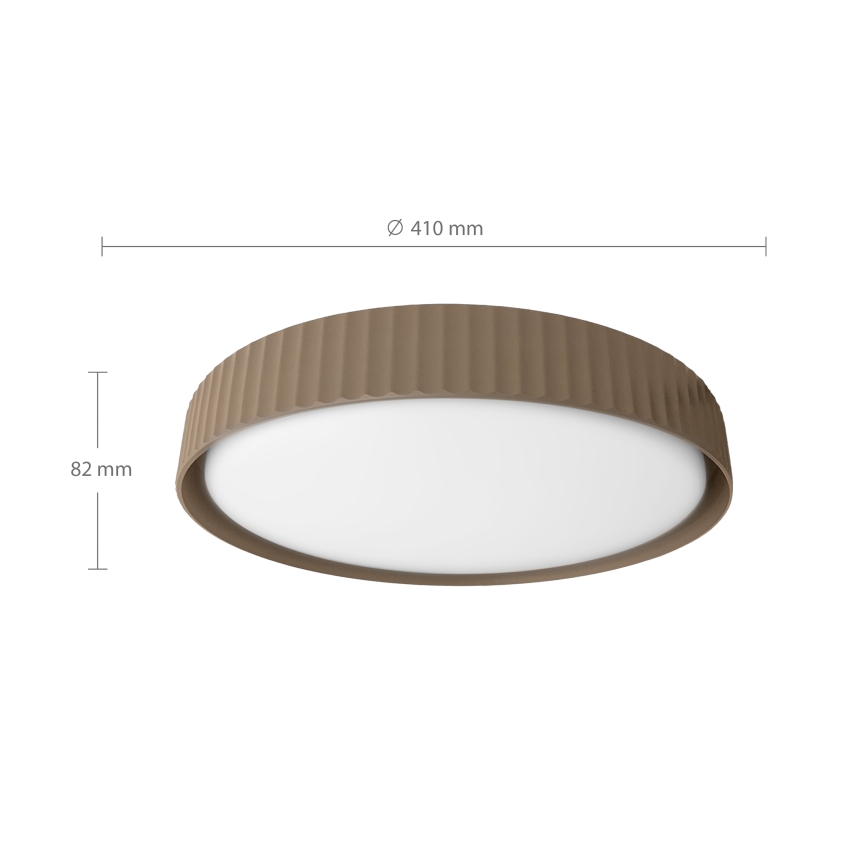 Brilagi - LUCIA LED Dimmable Ceiling Light LED/48W/230V 3000-6500K Ø41 cm Brown + Remote Control
