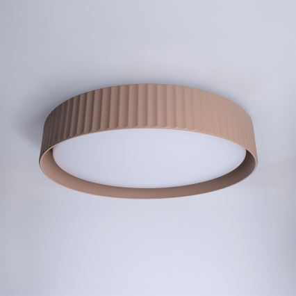 Brilagi - LUCIA LED Dimmable Ceiling Light LED/48W/230V 3000-6500K Ø41 cm Brown + Remote Control
