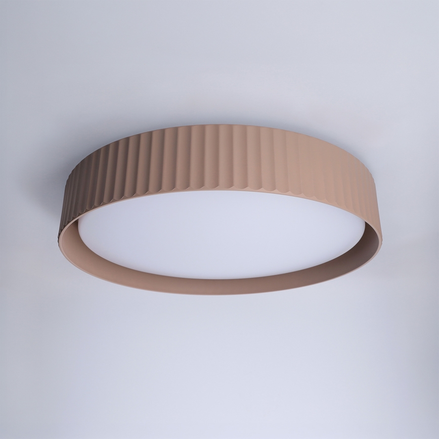 Brilagi - LUCIA LED Dimmable Ceiling Light LED/48W/230V 3000-6500K Ø41 cm Brown + Remote Control