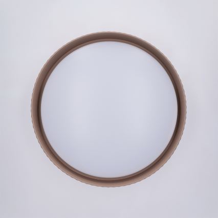 Brilagi - LUCIA LED Dimmable Ceiling Light LED/48W/230V 3000-6500K Ø41 cm Brown + Remote Control