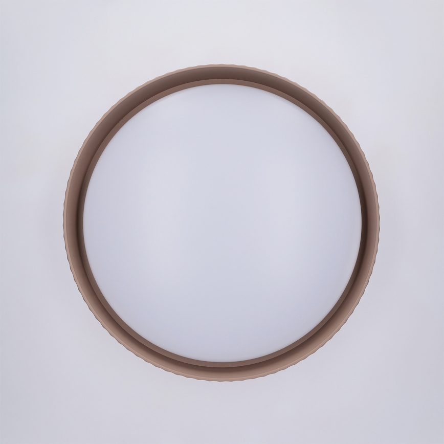 Brilagi - LUCIA LED Dimmable Ceiling Light LED/48W/230V 3000-6500K Ø41 cm Brown + Remote Control
