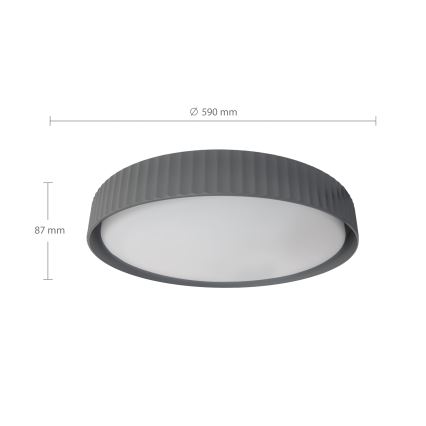 Brilagi - LED Dimmable Ceiling Light LUCIA LED/60W/230V 3000-6500K Ø 59 cm grey + remote control
