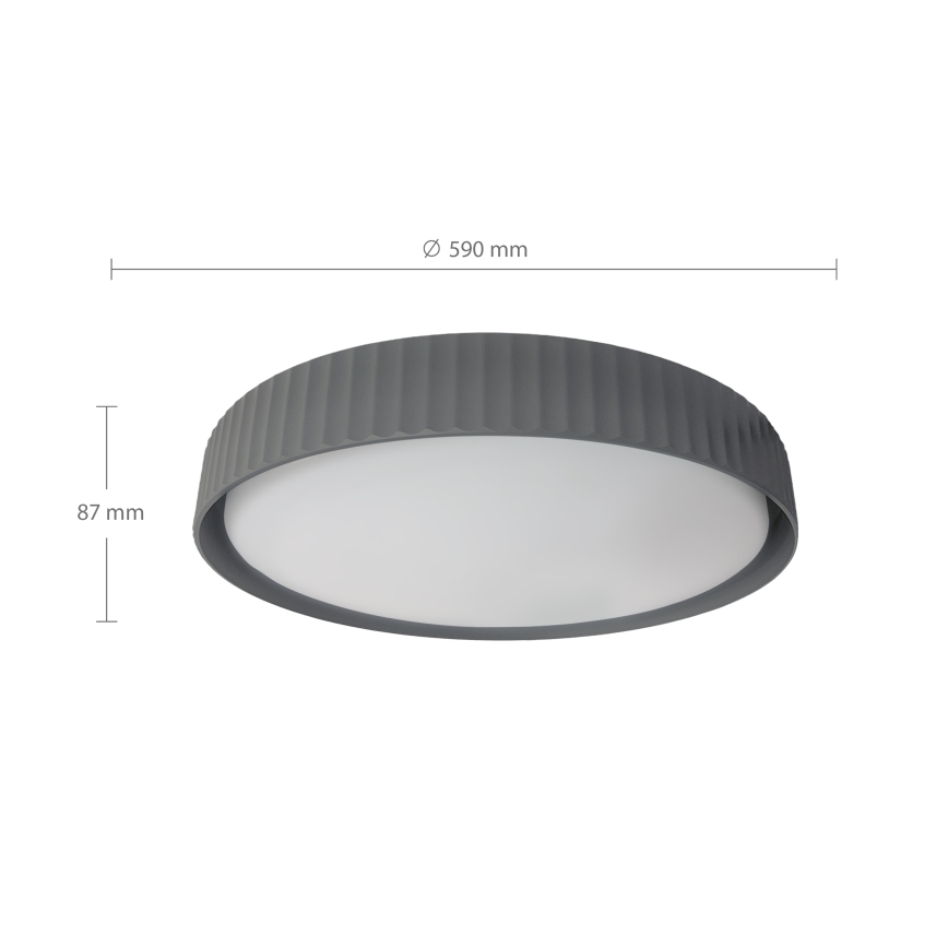 Brilagi - LED Dimmable Ceiling Light LUCIA LED/60W/230V 3000-6500K Ø 59 cm grey + remote control