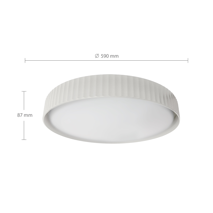 Brilagi - LUCIA LED Dimmable Ceiling Light LED/60W/230V 3000-6500K Ø 59 cm White + Remote Control