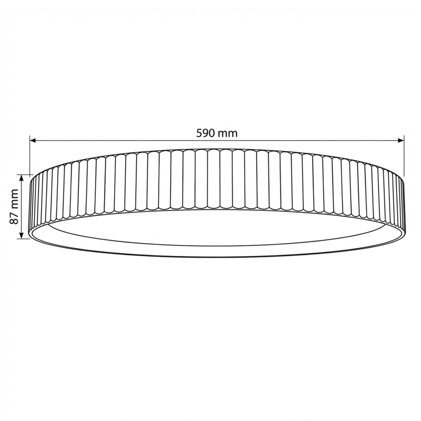 Brilagi - LUCIA LED Dimmable Ceiling Light LED/60W/230V 3000-6500K Ø 59 cm White + Remote Control