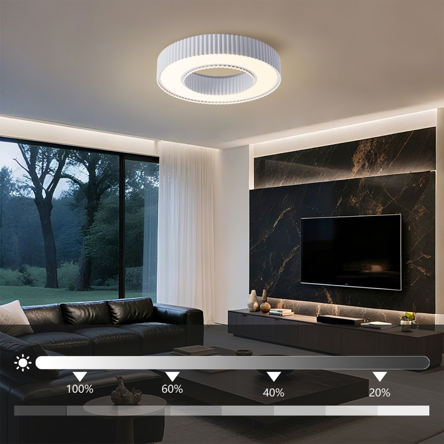 Brilagi - LUMIX Dimmable LED Ceiling Light LED/48W/230V 3000-6000K White, Ø 50 cm + Remote Control
