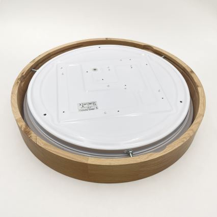 Brilagi - MANAROLA SMART STARS LED Dimmable Ceiling Light LED/24W/230V 3000–6000K Wi-Fi Tuya Beacon Ø 41 cm Oak + Remote Control