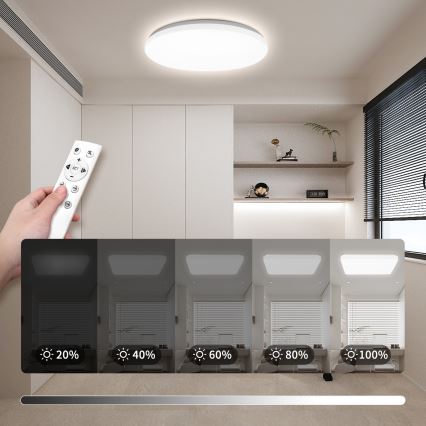 Brilagi - MILKY WAY Dimmable LED Ceiling Light, 36W, 230V, 3000-6500K, Ø 48 cm + Remote Control