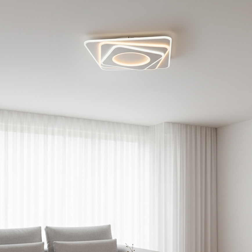 Brilagi - MODERN LED Dimmable Ceiling Light 100W/230V, 3000–6000K, 48x48 cm + Remote Control
