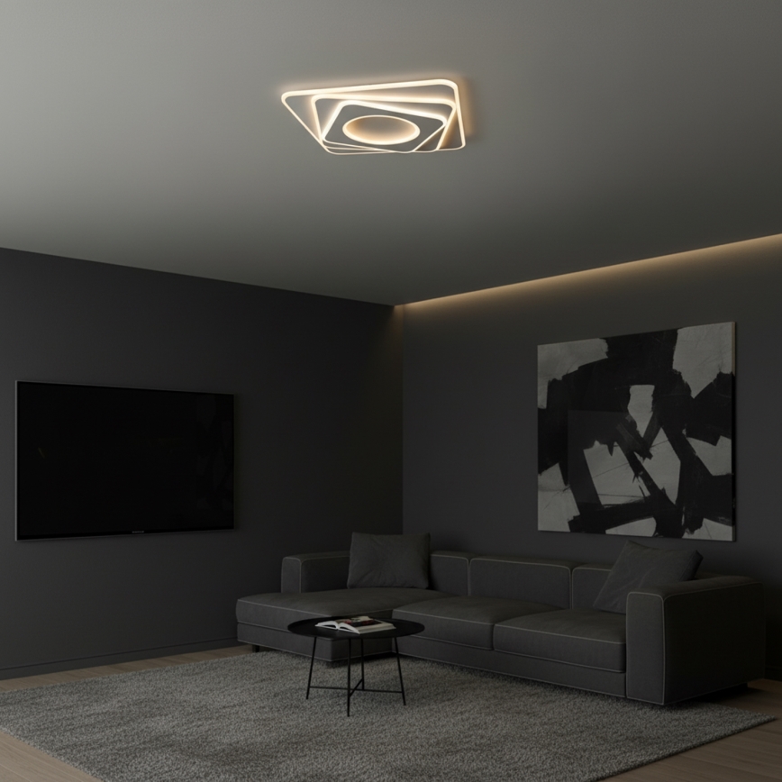Brilagi - MODERN LED Dimmable Ceiling Light 100W/230V, 3000–6000K, 48x48 cm + Remote Control
