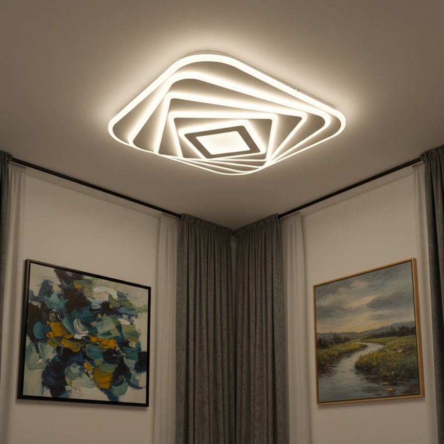 Brilagi - MODERN LED Dimmable Ceiling Light 210W/230V 3000-6000K 55x55 cm + remote control