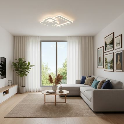 Brilagi - Dimmable LED Ceiling Light MODERN LED/93W/230V 3000-6000K 48,5x48,5 cm + Remote Control