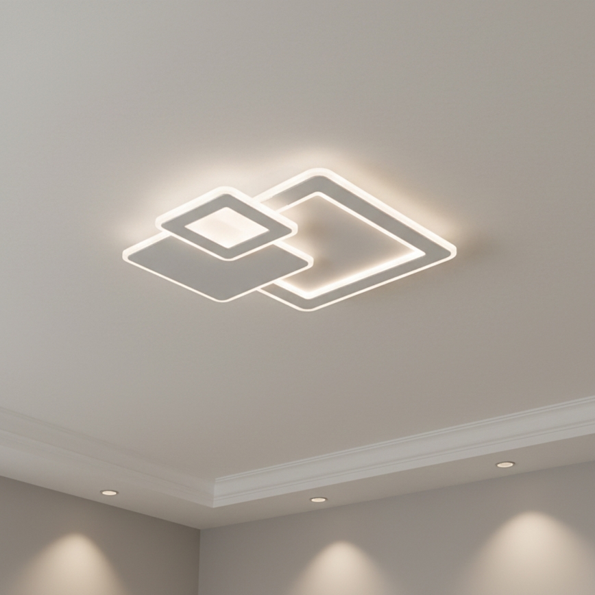 Brilagi - Dimmable LED Ceiling Light MODERN LED/93W/230V 3000-6000K 48,5x48,5 cm + Remote Control