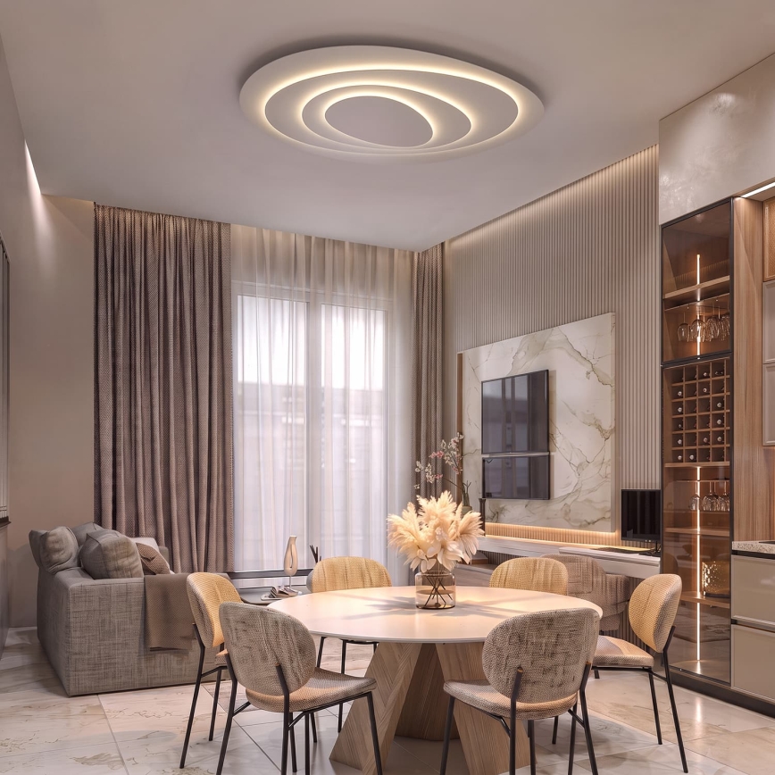 BRILAGI - LED Dimmable ceiling light MODERN MAXI LED/87W/230V 3000-6000K 67x80 cm + remote control