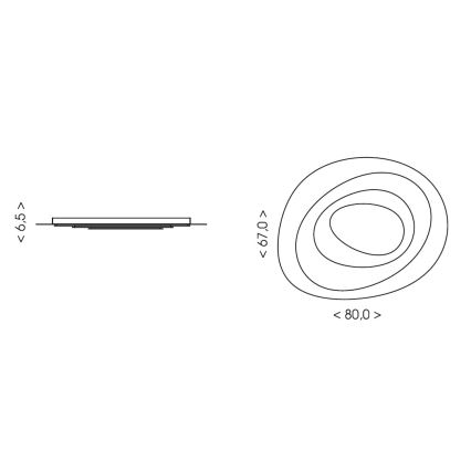Brilagi - LED Dimmable Ceiling Light MODERN MAXI LED/87W/230V 3000-6000K 67x80 cm + Remote Control