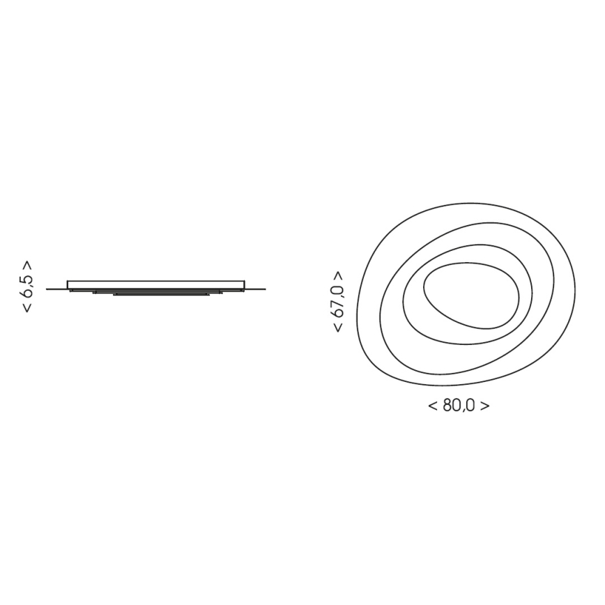 Brilagi - LED Dimmable Ceiling Light MODERN MAXI LED/87W/230V 3000-6000K 67x80 cm + Remote Control