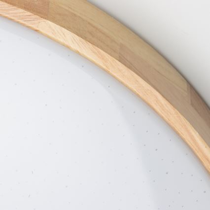 Brilagi - PINE LED Dimmable Ceiling Light LED/60W/230V, Wood, Ø 52 cm, 3000-6500K + Remote Control