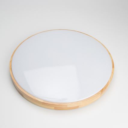 Brilagi - PINE LED Dimmable Ceiling Light LED/60W/230V, Wood, Ø 52 cm, 3000-6500K + Remote Control