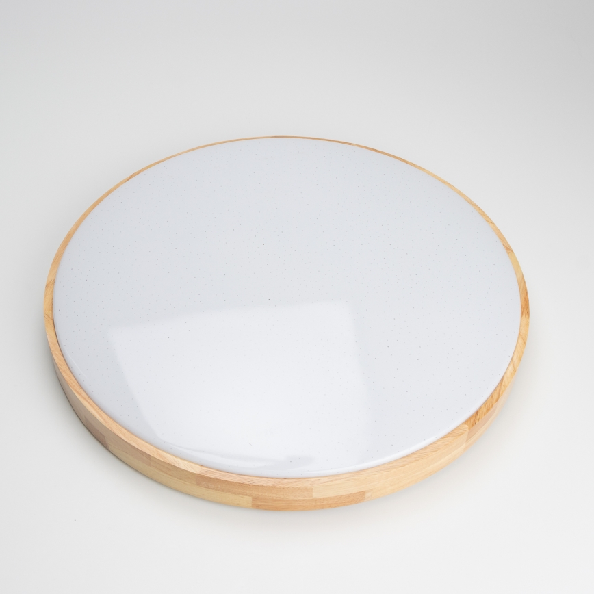 Brilagi - PINE LED Dimmable Ceiling Light LED/60W/230V, Wood, Ø 52 cm, 3000-6500K + Remote Control