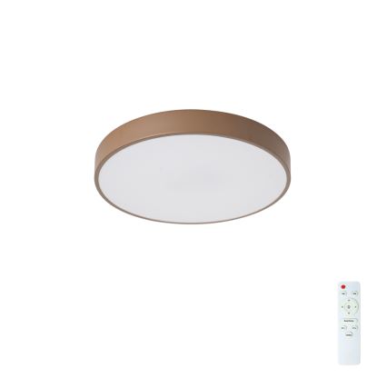 Brilagi - Dimmable LED Ceiling Light POOL LED/36W/230V 3000–6000K Ø 30 cm Brown + Remote Control