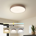 Brilagi - Dimmable LED Ceiling Light POOL LED/36W/230V 3000–6000K Ø 30 cm Brown + Remote Control