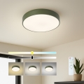 Brilagi - Dimmable LED ceiling light POOL LED/36W/230V 3000-6000K Ø 30 cm green + remote control