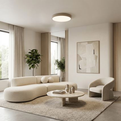 Brilagi - POOL LED Dimmable Ceiling Light LED/36W/230V 3000-6000K Ø 30 cm Beige + Remote Control