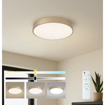 BRILAGI - Dimmable LED Ceiling Light POOL LED/48W/230V 3000-6000K Ø 40 cm Gold + Remote Control