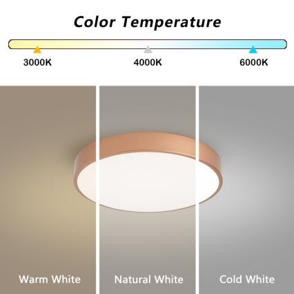 BRILAGI - Dimmable LED Ceiling Light POOL LED/48W/230V 3000-6000K Ø 40 cm bronze + remote control