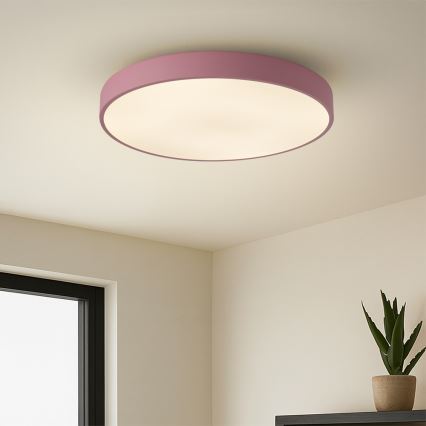 Brilagi - POOL dimmable LED ceiling light 60W/230V, 3000–6000 K (tunable white), Ø 50 cm, pink + remote control