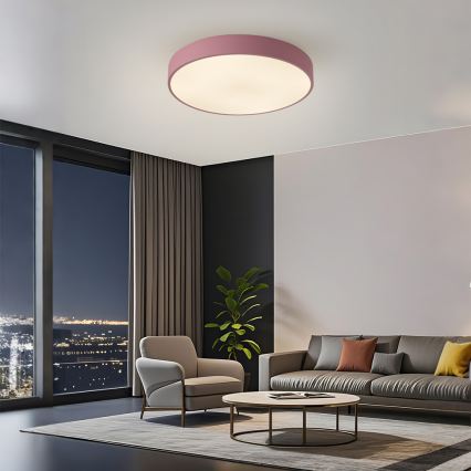 Brilagi - POOL dimmable LED ceiling light 60W/230V, 3000–6000 K (tunable white), Ø 50 cm, pink + remote control