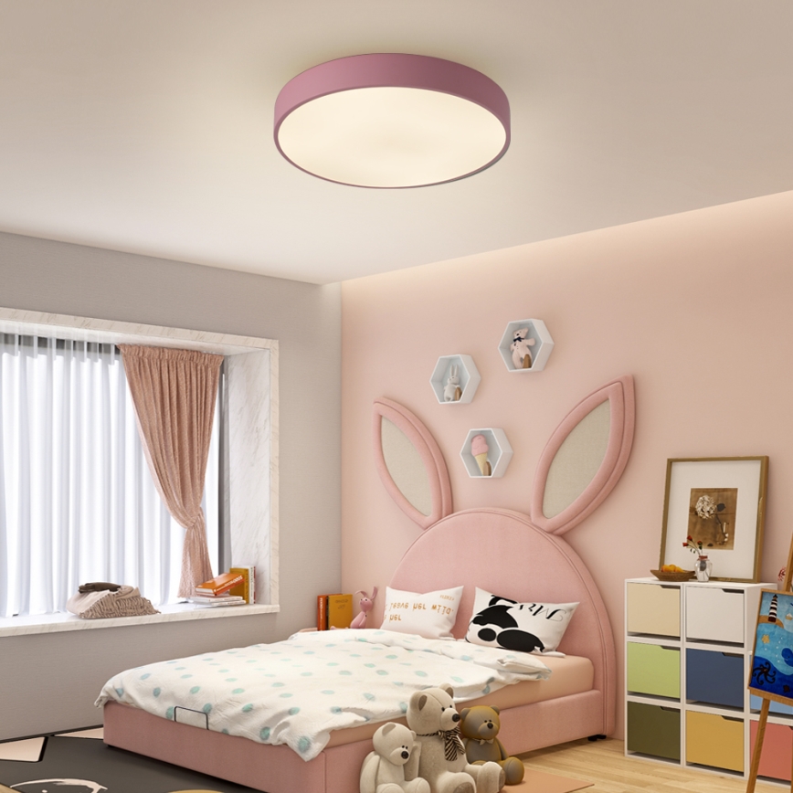 Brilagi - POOL dimmable LED ceiling light 60W/230V, 3000–6000 K (tunable white), Ø 50 cm, pink + remote control