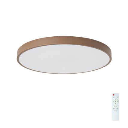 Brilagi - Dimmable LED ceiling light POOL LED/60W/230V 3000-6000K Ø 60 cm brown + remote control