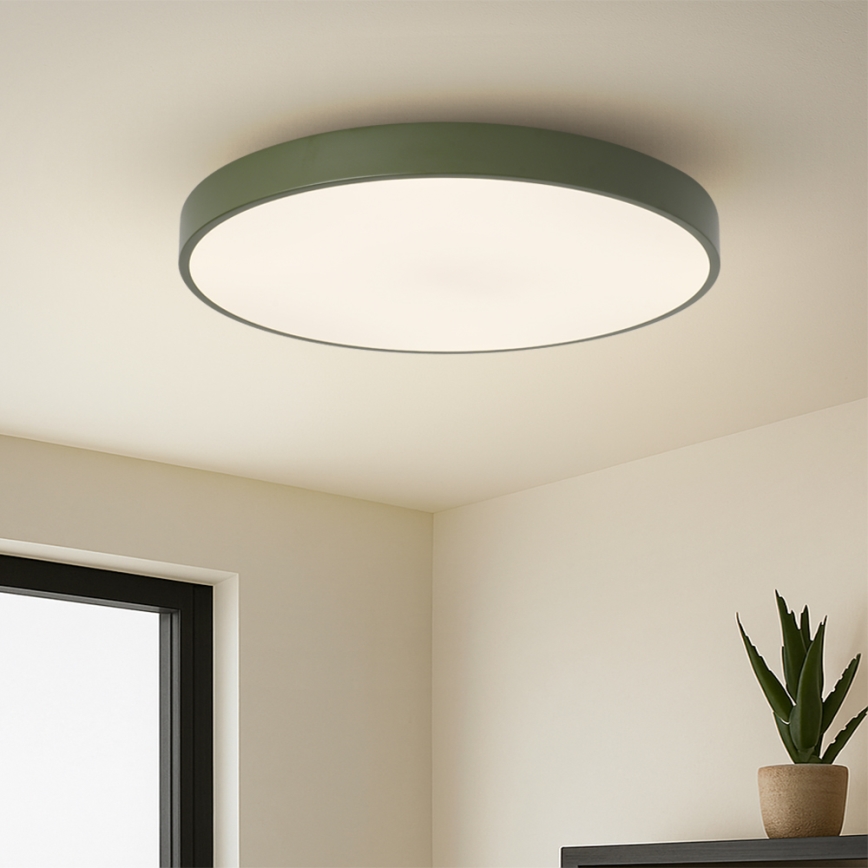 Brilagi - POOL LED Dimmable Ceiling Light 60W/230V 3000-6000K Ø 60 cm Green + Remote Control