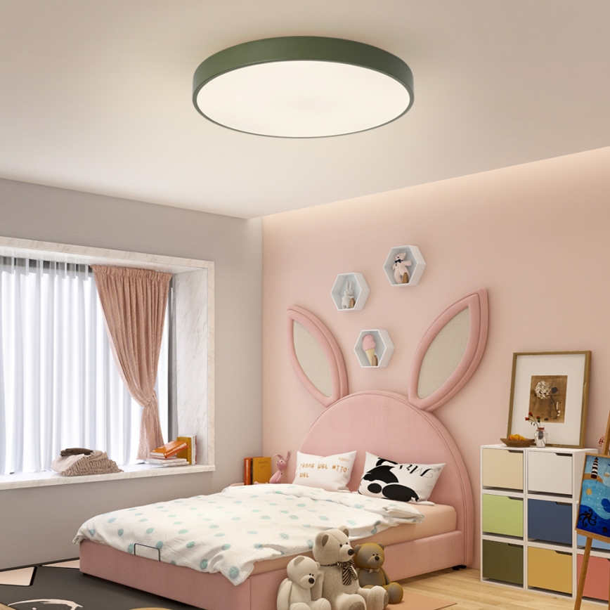 Brilagi - POOL LED Dimmable Ceiling Light 60W/230V 3000-6000K Ø 60 cm Green + Remote Control