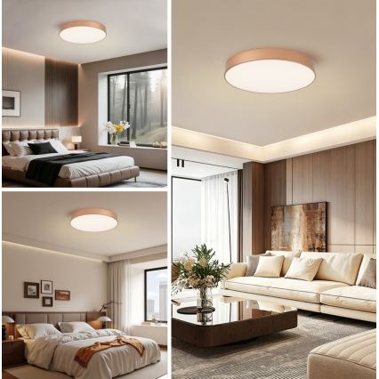 BRILAGI - Dimmable LED Ceiling Light POOL LED/60W/230V 3000-6000K Ø 50 cm Bronze + Remote Control