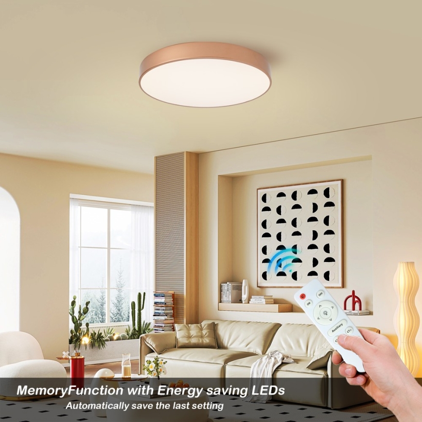 BRILAGI - Dimmable LED Ceiling Light POOL LED/60W/230V 3000-6000K Ø 50 cm Bronze + Remote Control