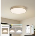 BRILAGI - Dimmable LED ceiling light POOL SMART LED/60W/230V 3000-6000K Ø 50 cm Tuya Wi-Fi Gold + Remote Control