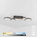BRILAGI - Dimmable LED ceiling light RINGO LED/34W/230V 3000-6000K 28x84 cm black + remote control