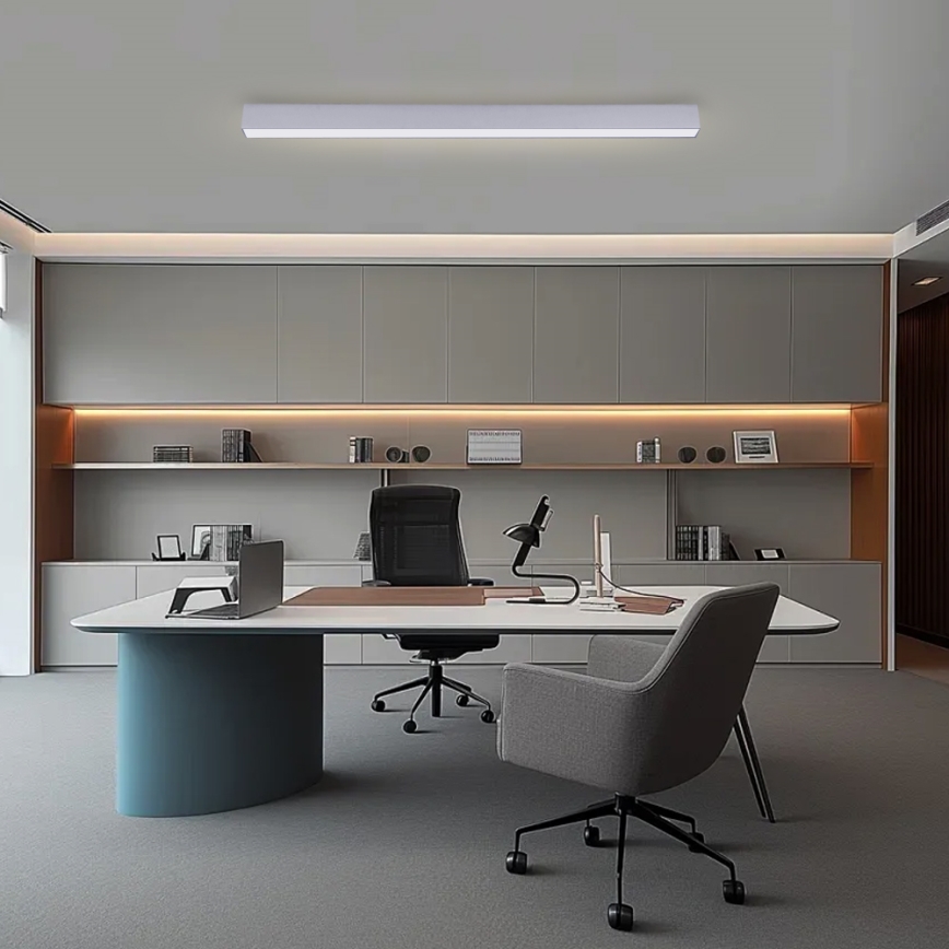 Brilagi - SLEEKLINE SMART Dimmable LED Ceiling Light LED/40W/230V 3000-6000K Wi-Fi Tuya, Silver + Remote Control