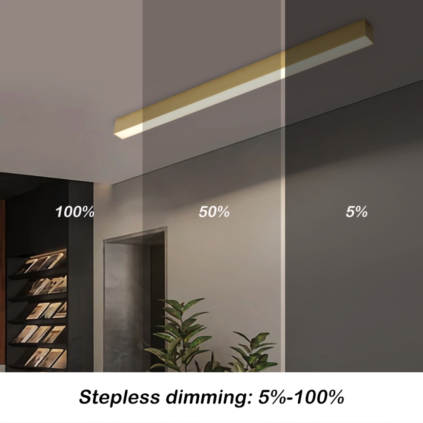 Brilagi - LED Dimmable Ceiling Light SLEEKLINE SMART LED/40W/230V 3000-6000K Wi-Fi Tuya gold + remote control