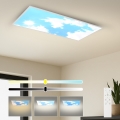 Brilagi - Dimmable LED Ceiling Light SLIMFRAME LED/80W/230V 120x60 cm 3000-6000K silver/blue + remote control