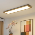 Brilagi - Dimmable LED ceiling light SLIMFRAME WOOD LED/58W/230V 124x34 cm 3000-6000K brown + remote control