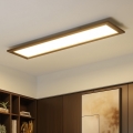 Brilagi - Dimmable LED ceiling light SLIMFRAME WOOD LED/58W/230V 124x34 cm 3000-6000K dark brown + remote control