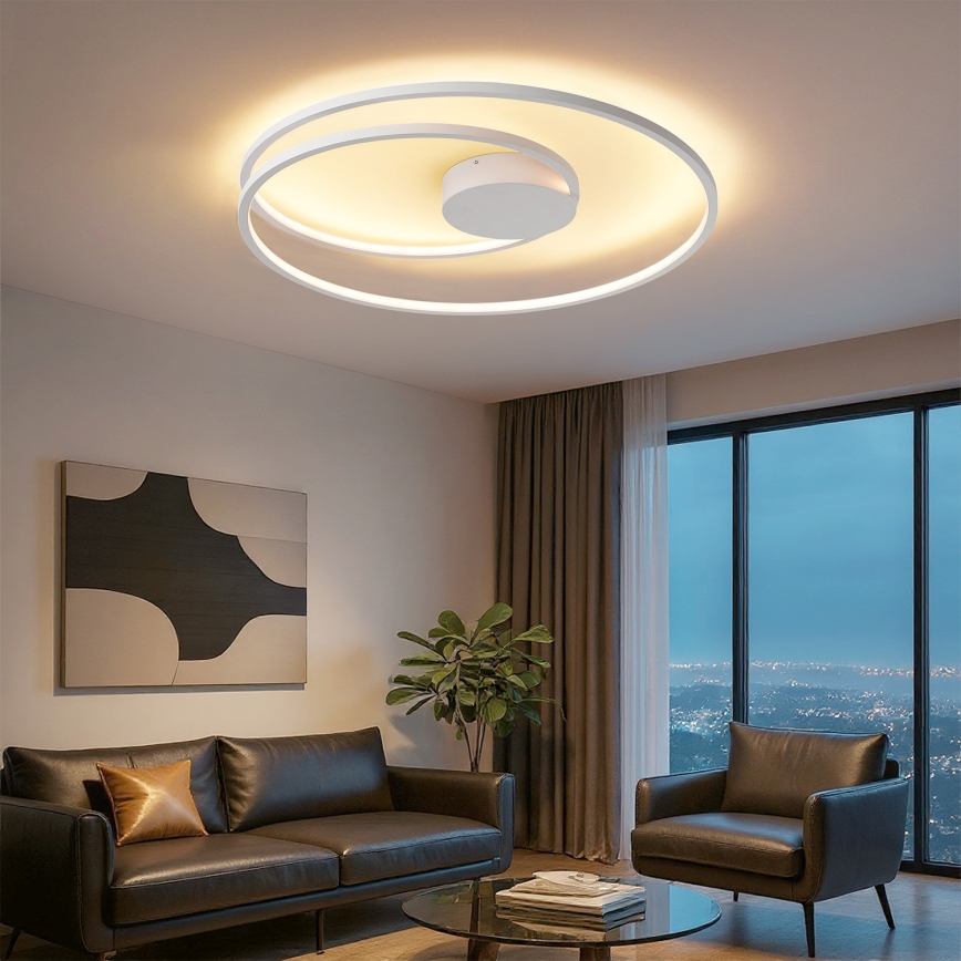 Brilagi - TWISTER Dimmable LED Ceiling Light LED/105W/230V 3000-6000K Ø 100 cm White + Remote Control