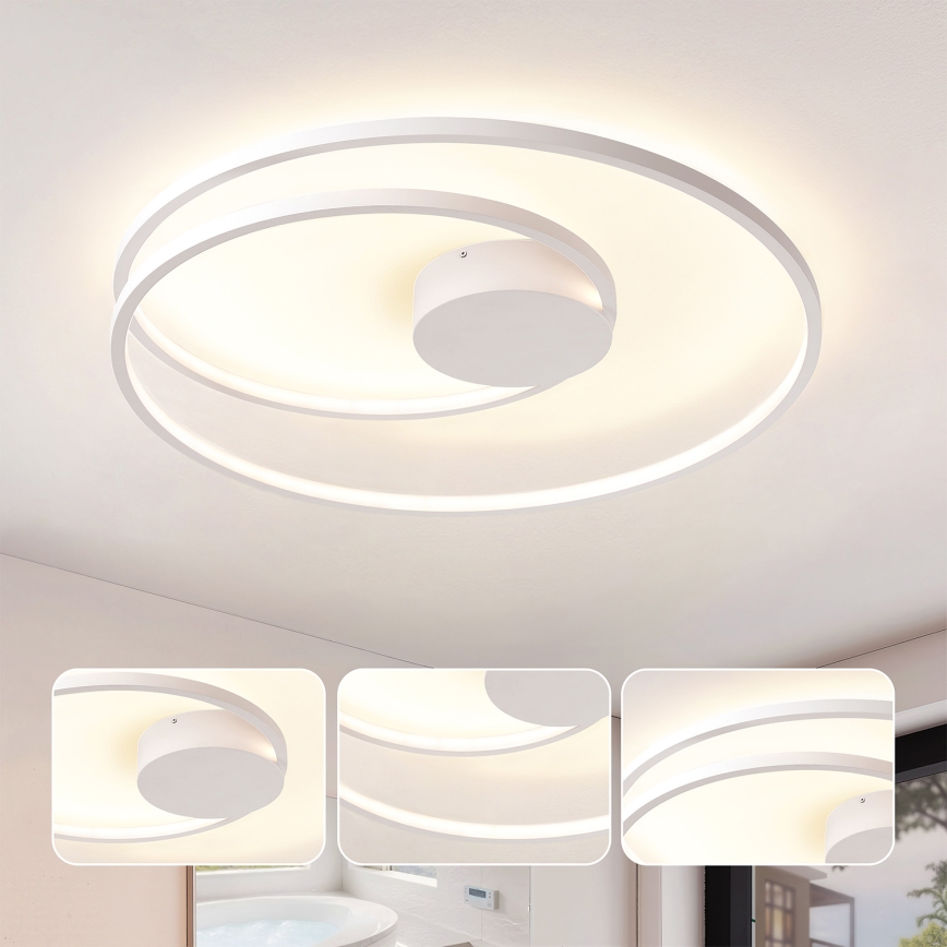 Brilagi - LED Dimmable Ceiling Light TWISTER LED/75W/230V 3000-6000K Ø 70 cm White + Remote Control