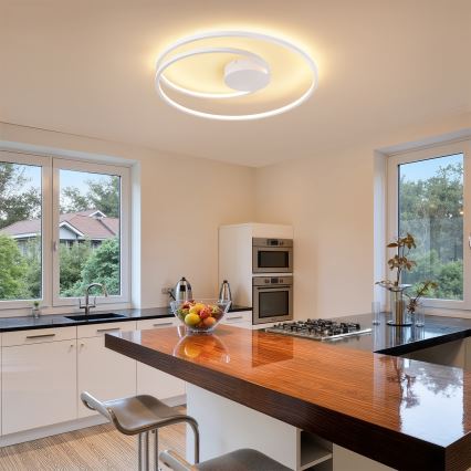 Brilagi - LED Dimmable Ceiling Light TWISTER LED/75W/230V 3000-6000K Ø 70 cm White + Remote Control