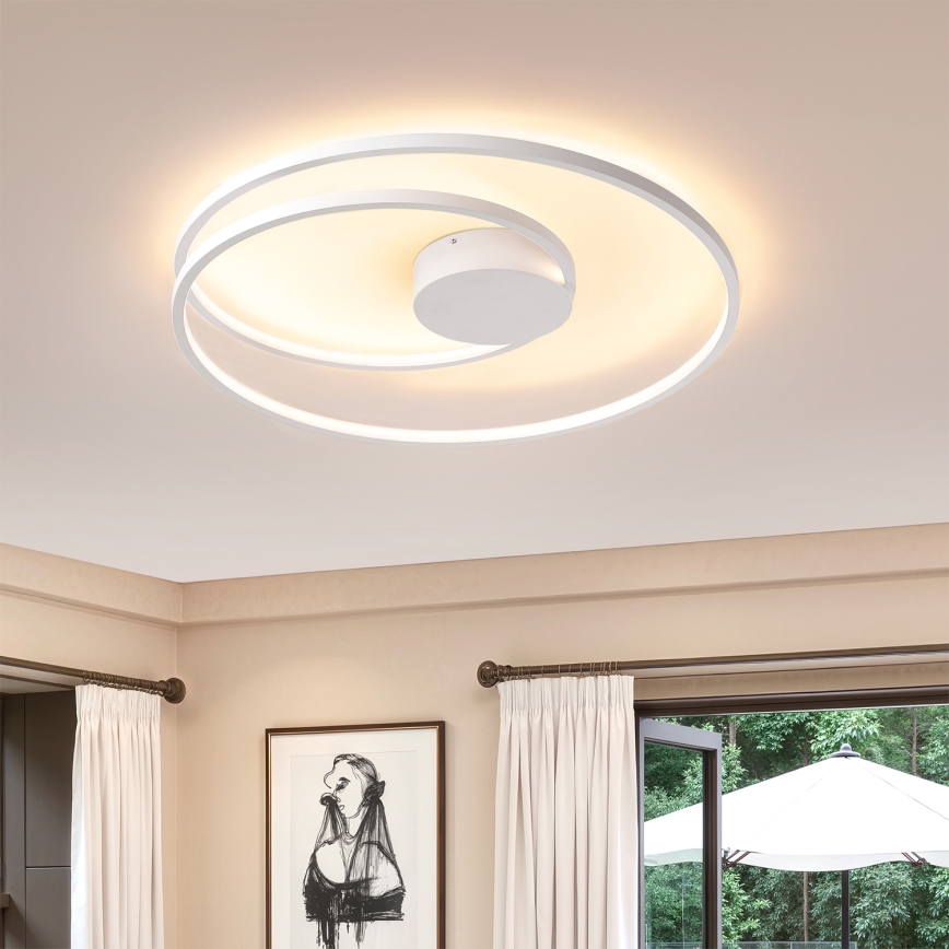 Brilagi - LED Dimmable Ceiling Light TWISTER LED/75W/230V 3000-6000K Ø 70 cm White + Remote Control