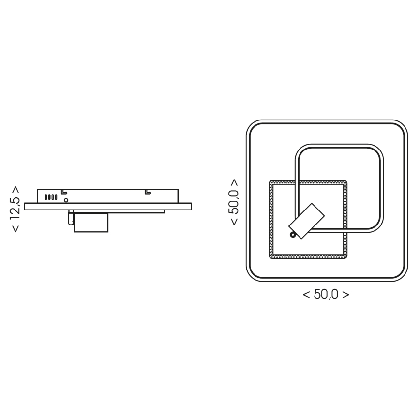 Brilagi - UNITY LED dimmable ceiling light LED/75W/230V + 1xGU10/3W 3000-6000K 50x50 cm white/black + remote control